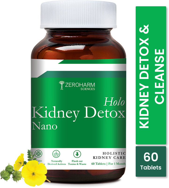 ZEROHARM Holo Kidney Detox - Punarnava for Kidney Cleanse, Detox, Urinary Flow & Support(60 Tablets)
