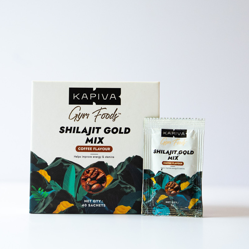 Kapiva Shilajit Gold Mix 40 Servings Boosts testosterone & focus in gym(Coffee Flavour)(80 g)