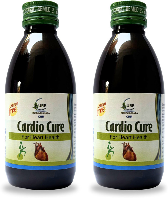 CURE HERBAL REMEDIES Cardio Cure Sugar Free Syrup | For Heart Care, Cholesterol & BP Control(Pack of 2, 200 ml)