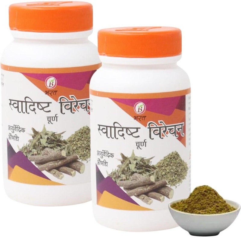 BHARAT AYURVEDIC AUSHDHALAYA Swadisht Virechan Churna, Powder, Sukha Virechan Powder 100gm(Pack of 2, 200 g)