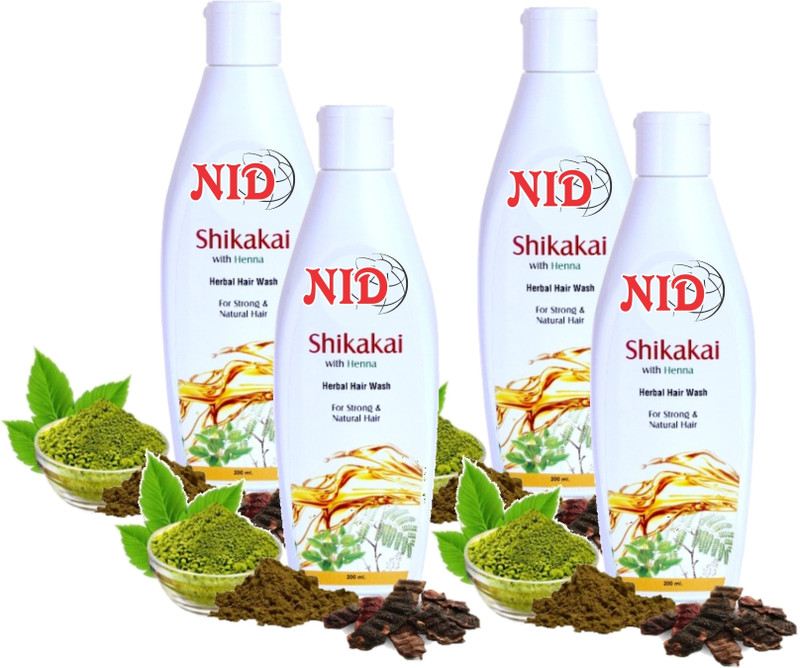 NORTH INDIA PHARMA Shikakai Heena Shampoo Complete care from Dandruff(Pack of 4, 800 ml)