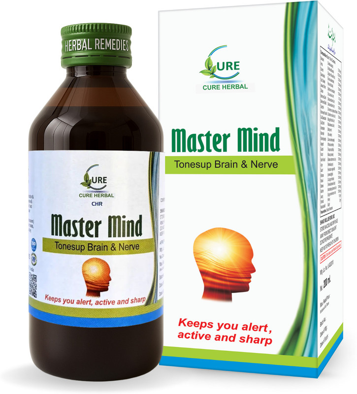 Cure Herbal Master Mind Syrup 500ml | Herbal Brain Tonic for Memory, Focus & Stress Relief(500 ml)