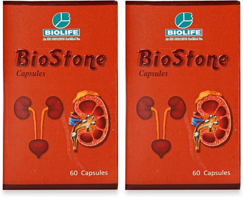 BIOLIFE BioStone Capsules | Herbal Kidney & Urinary Tract Support | 60 Capsules(60 Capsules)