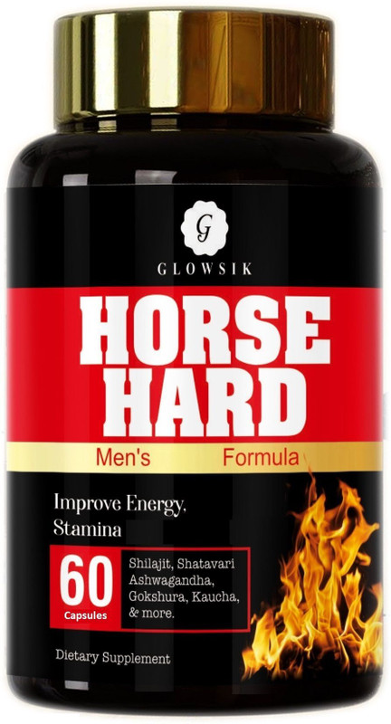 G GLOWSIK Horse Hard Capsules - Ayurvedic Boost Power For Men(60 Capsules)