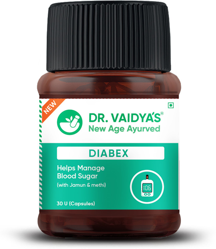 DR. VAIDYA'S Diabex Ayurvedic Capsules for Blood Sugar Management(30 Capsules)