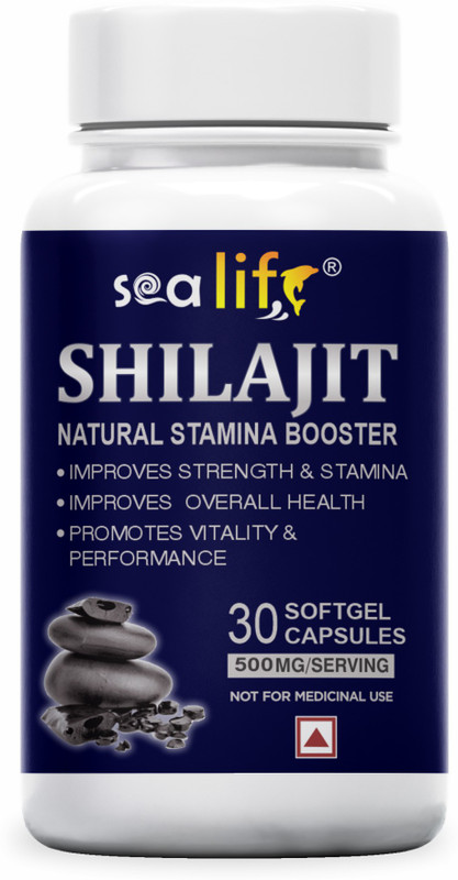 Sea life Shilajit Softgel Capsules 500mg For Sexual Power, Stamina & Strength(30 Capsules)