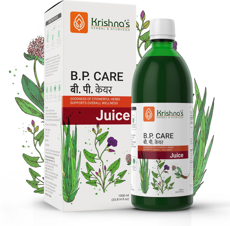 Krishna's Herbal & Ayurveda B.P. Care Juice | Helps in Controlling High Blood Pressure | Boosts Metabolism(1000 ml)