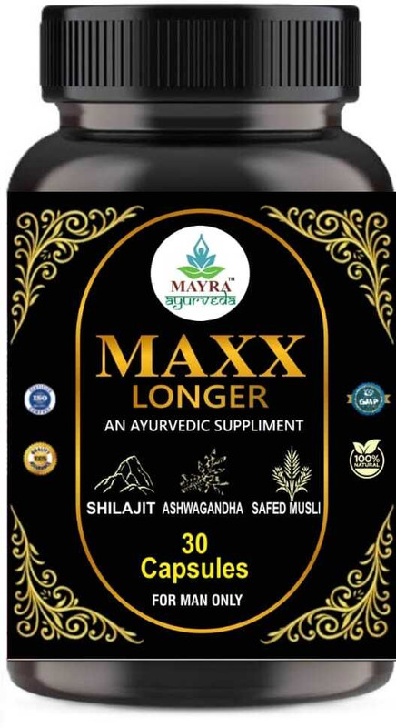 MAYRAAYURVEDA Ayurvedic Maxx Capsules For Men For Long time Satisfaction(30 Capsules)