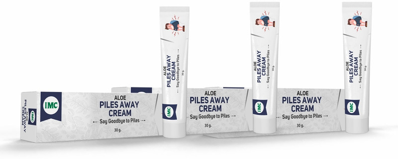 IMC Aloe Piles Away Cream | Soothes Piles, Aids Digestion & Stress-Free Mornings(30 g)