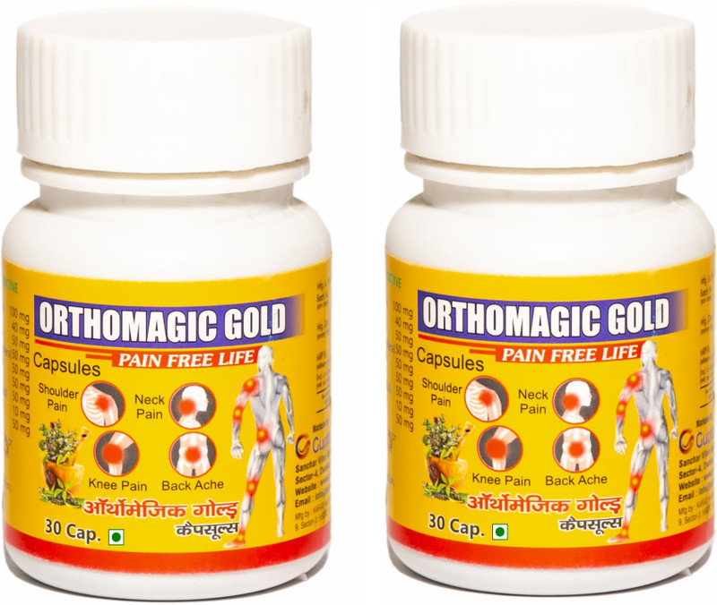 Gupta Foods Orthomagic Gold Pain Relief 30 Capsules Each(Pack of 2, 60 Capsules)