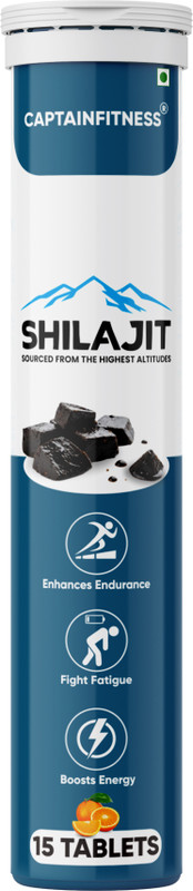 CaptainFitness Shilajit Effervescent Tablets Boost Performance and Stamina |o13|(15 Tablets)