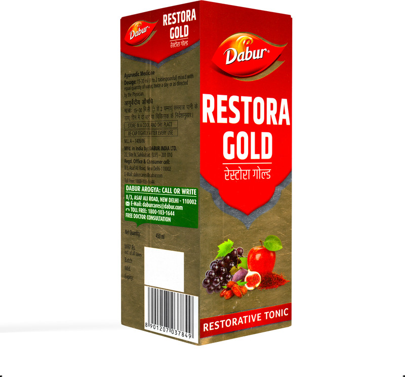 Dabur Restora Gold- For Weakness, Fatigue,Weightgain(450 ml)
