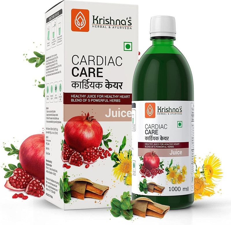 Krishna's Herbal & Ayurveda Cardiac Care Juice | Maintains Healthy Heart | Improves Heart Functions(1000)