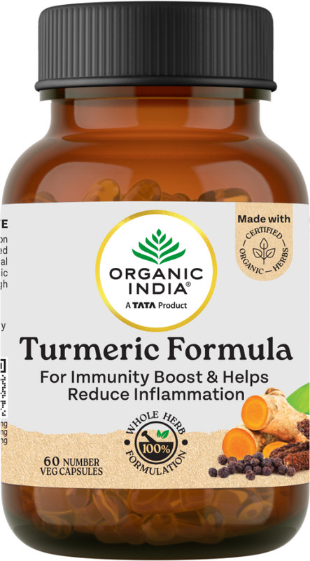 ORGANIC INDIA Turmeric 60 Capsules Bottle(60 Capsules)
