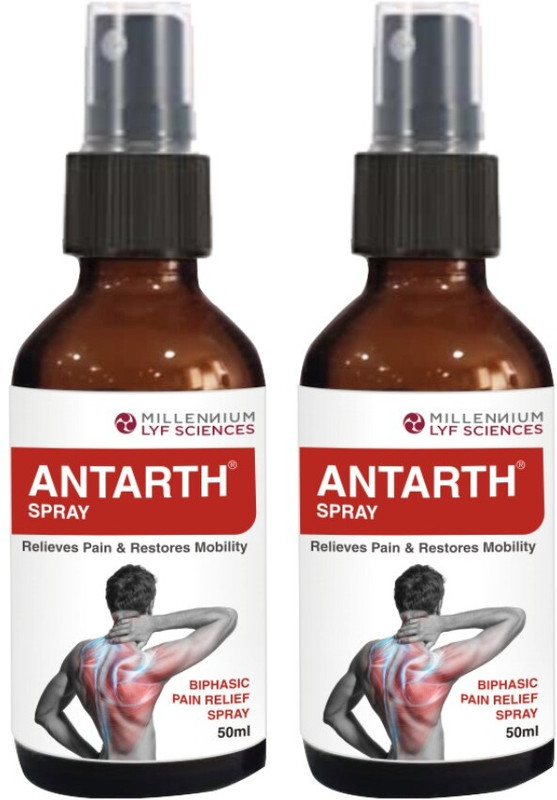 MILLENNIUM LYF SCIENCES ANTARTH BIPHASIC SPRAY | Spray For Rapid Pain Relief | 50 ml x 3(Pack of 3, 50 ml)