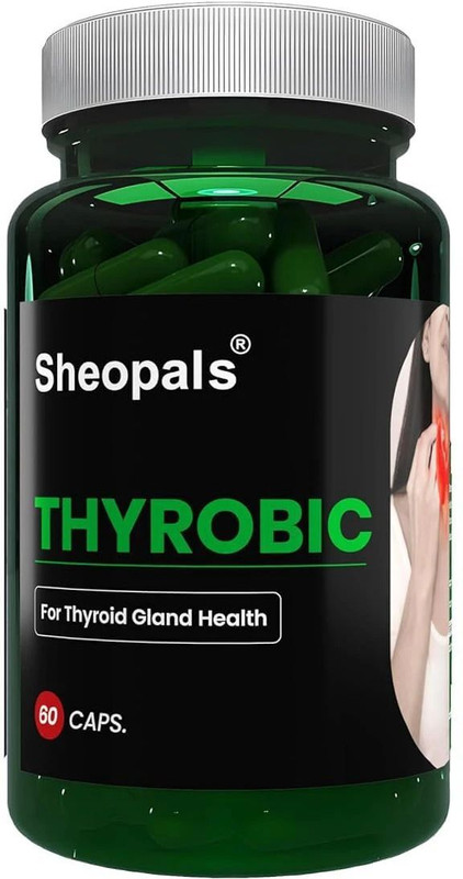 Sheopals Thyrobic Capsules With Kachnar, Amla, Haldi & More |Support Thyroid Function(60 Capsules)