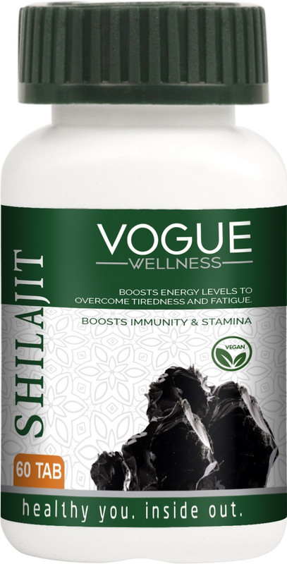 Vogue Wellness Shilajit Tablet for Men Support Vitality Vigour Stamina & Energy(60 Tablets)