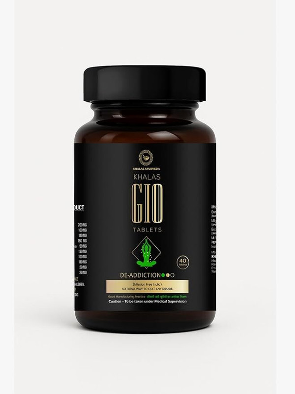 Khalas Ayurveda Khalas Gio Tablets | De Addiction Drug | Ayurvedic Nasha Mukti Medicine(40 Tablets)