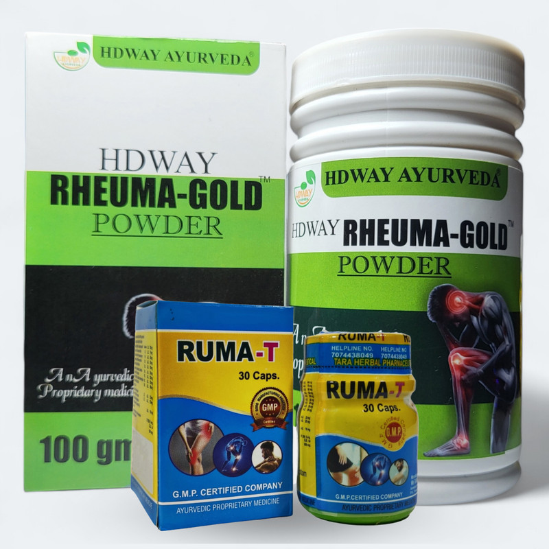 HDWAY AYURVEDA Rheuma Gold Powder & RumaT for Pain Relief(Pack of 2, 100 g)