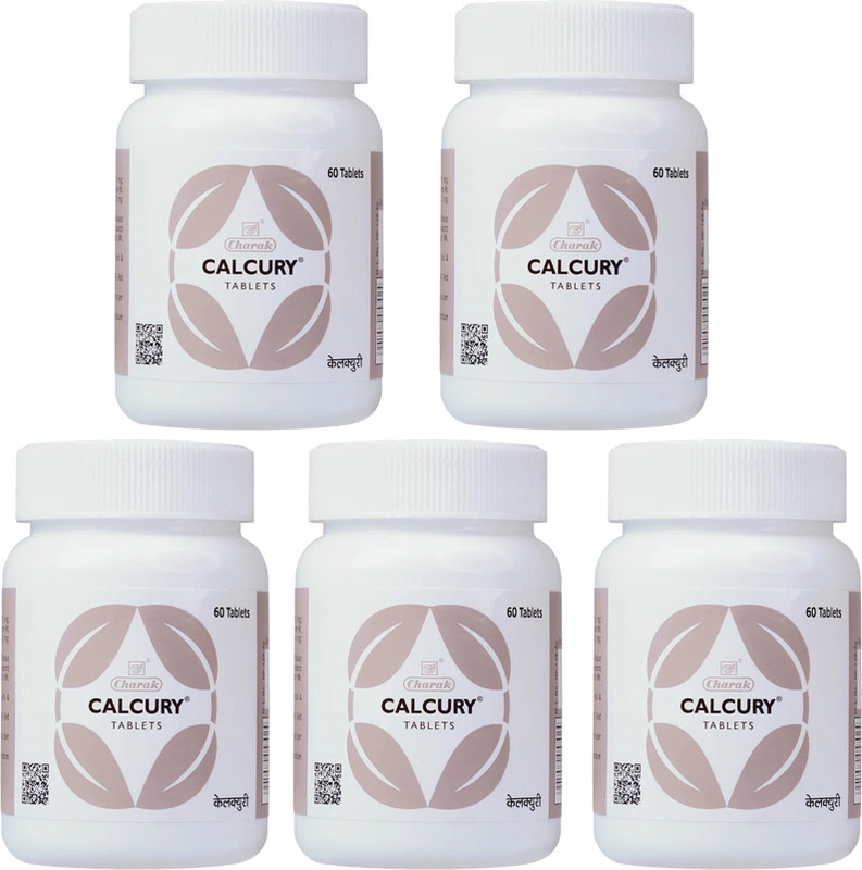 CHARAK Calcury Tablets - Urinery Stones and Anti - Inflammatory (Pack of 2)BXB(Pack of 2, 120 Tablets)