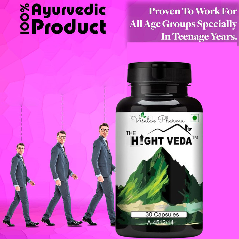 hight veda Height Vedaa Tablets-Looks Taller 100% Herbal capsules(30 Capsules)