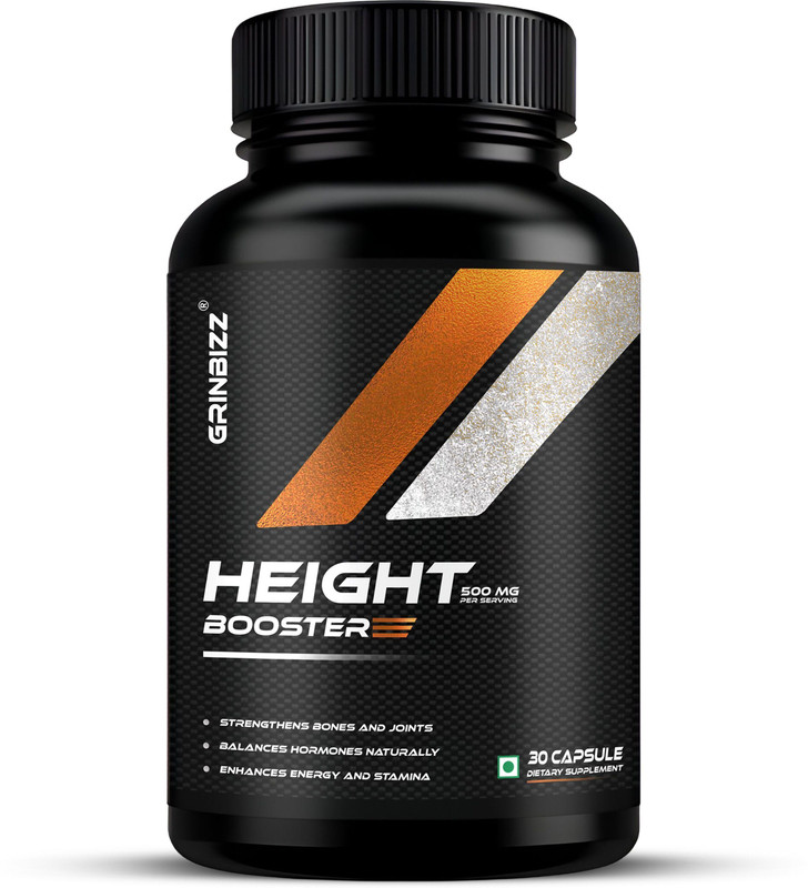 grinbizz Height Booster Capsules – Natural Growth & Bone Strength Support Supplement(30 Capsules)