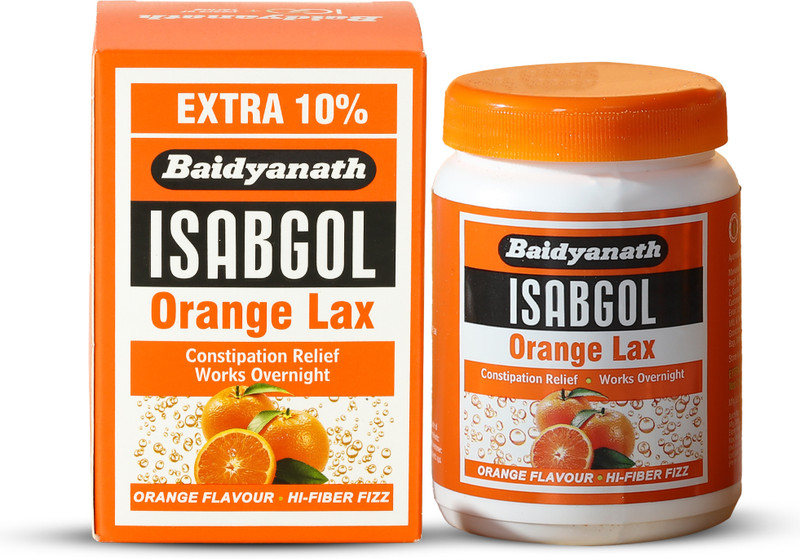 Baidyanath Isabgol Orange Lax | Psyllium Husk Powder | Constipation(110 g)