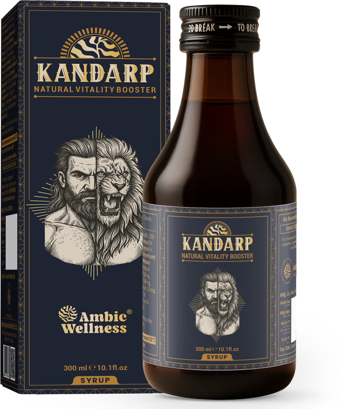 AMBIC Kandarp Syurp For Mens Health Boosts Strength Performance & Stamina(300 ml)