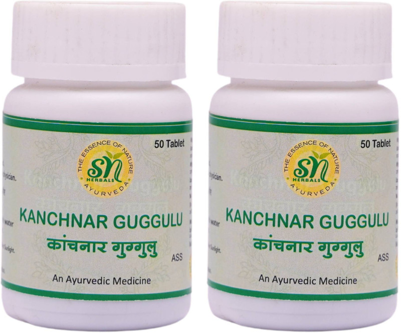 SN HERBALS Kanchanar Guggulu Ayurvedic Herbal Tablets for Daily Wellness(Pack of 2, 100 Tablets)