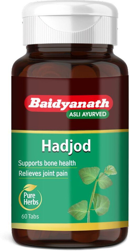 Baidyanath Hadjod - 60 Tablets | Supports Bone Strength, Joint Flexibility & Mobility(60 Tablets)