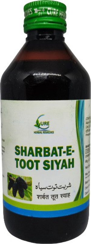Cure Herbal Sharbat Toot Siyah (200ml) (Pack Of 4)(Pack of 4, 800 ml)