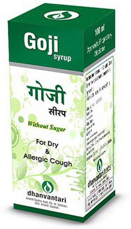 DHANVANTARI Goji Natural Cough Syrup with Honey(Pack of 2, 200 ml)