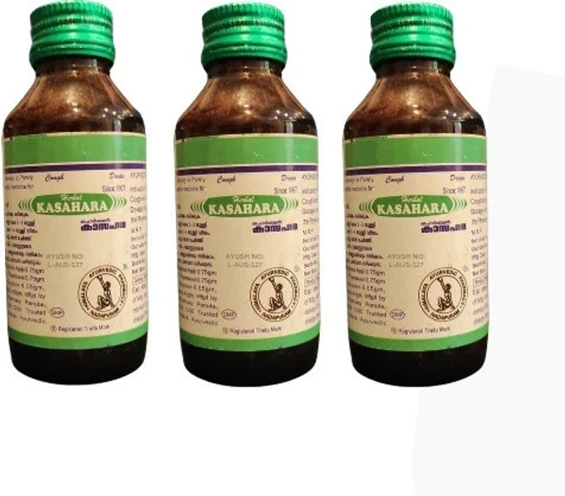H D C Kasahara Ayurvedic Herbal Cough Syrup(Pack of 3, 100 ml)