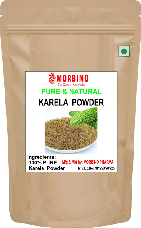 morbino Karela Powder- Cleanse Liver, Support Heart Health and Diabetes Care (3 x 100 g)(300 g)