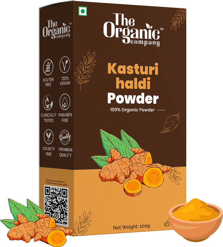 The Organic Company Kasturi Haldi Pure | Wild Turmeric | Skin Whitening | Manjal | Original | Face(100 g)