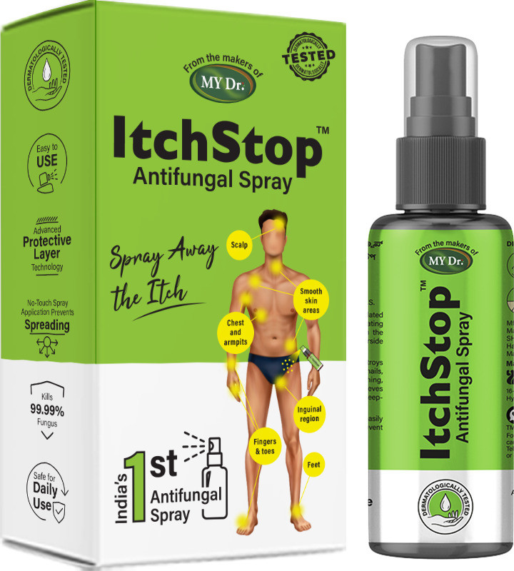 Itchstop Anti-Fungal Spray |Itching,Ringworm,Eczema,Redness,Chafing,JockItch,Athlete Foot(35 ml)