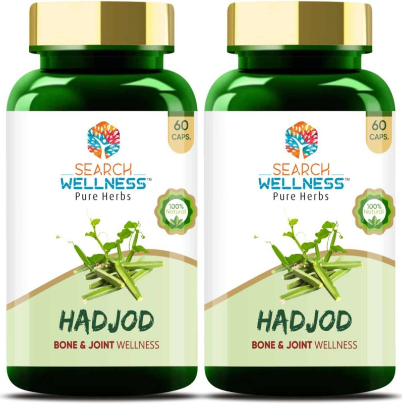 SEARCH WELLNESS Hadjod 60 Capsules Naturals for Bone Joint Health Reduce swelling & pain(Pack of 2, 120 Capsules)