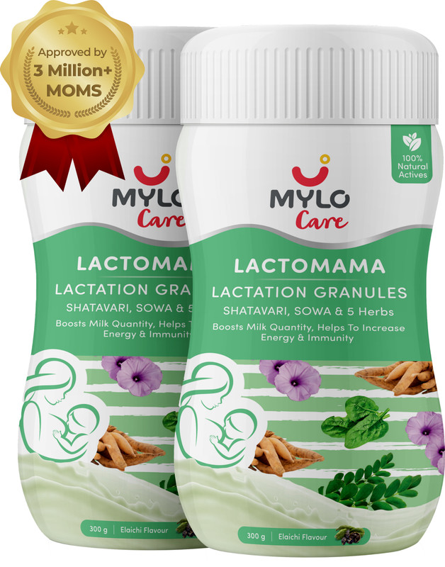 Mylo LactoMama Lactation Granules with Shatavari, Breast Milk Quality- Elaichi Flavor(300 g)