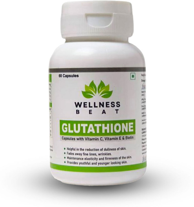 Wellness Beat Beat Glutathione 500 mg Capsules(60 Capsules)