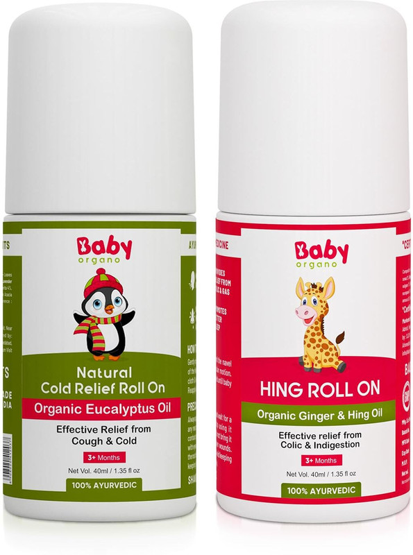BabyOrgano Combo of Hing Roll on and Cold relief roll on 100% ayurvedic(Pack of 2, 40 ml)