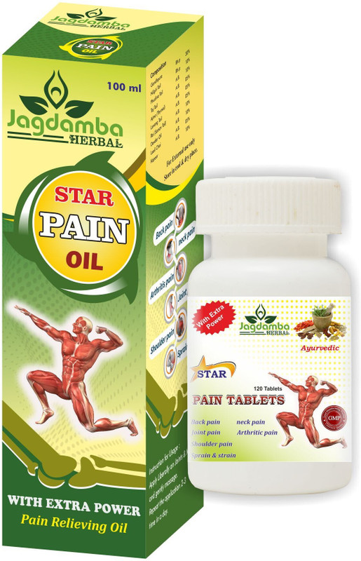jagdamba herbal Pain Oil & Teblets Combo Of Joint Pain | Maximize Your Comfort Minmize Your Pain(Pack of 2, 100 ml, 120 ml)