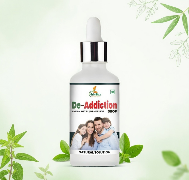 grinbizz De-Addiction Medicine For stop Alcohol,Smoking & tobacco| No Side Effects(30 ml)