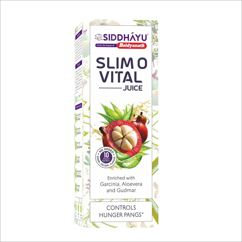 Baidyanath Slimo Vital Juice 1L with Garcinia, Aloe Vera & Gudmar | Supports Healthy Weight(1 L)