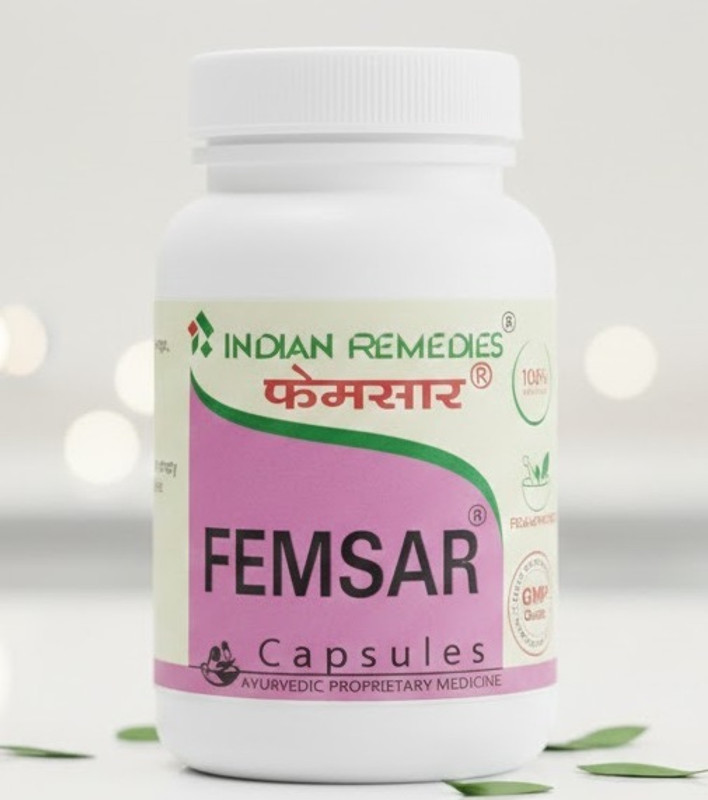 indian remedies FEMSAR AYURVEDIC CAPSULES(100 Capsules)