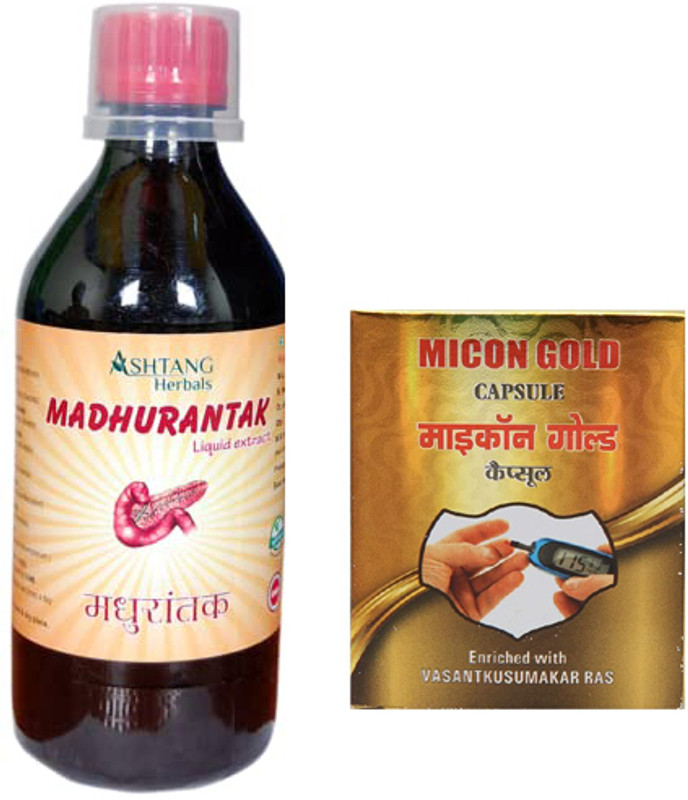 Ashtang Micon Gold 30 Capsule and Madhurantak 1L Syrup(1 L, 30 Capsules)