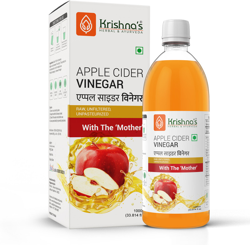 Krishna's Herbal & Ayurveda Apple Cider Vinegar | Helps in Digestion & Boosts Metabolism(1 L)
