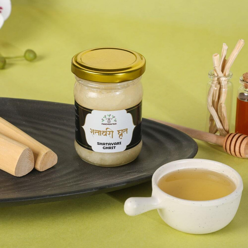 PANCHGAVYAM Satavari Ayurvedic A2 Medicated Ghrit/Ghee|Good for PCOD/PCOS(100 ml)