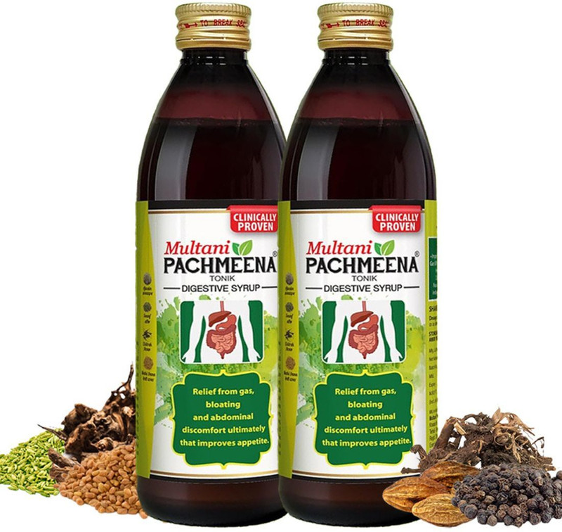 Multani Pachmeena Tonik Digestive Syrup | Relief From Acidity & Abdonimal Pain - 600ml(Pack of 2, 600 ml)