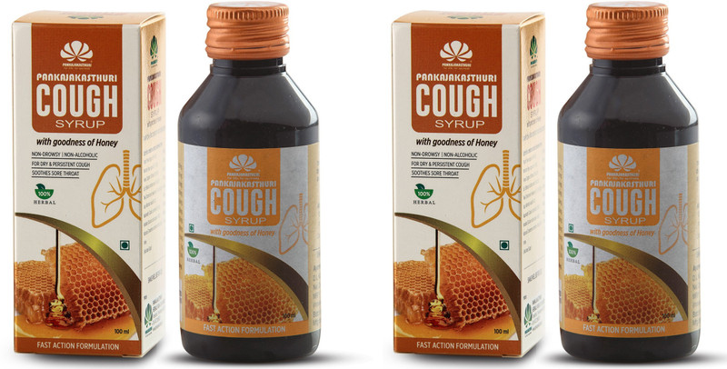 PANKAJAKASTHURI COUGH SYRUP WITH GOODNESS OF HONEY(Pack of 2, 200 ml)