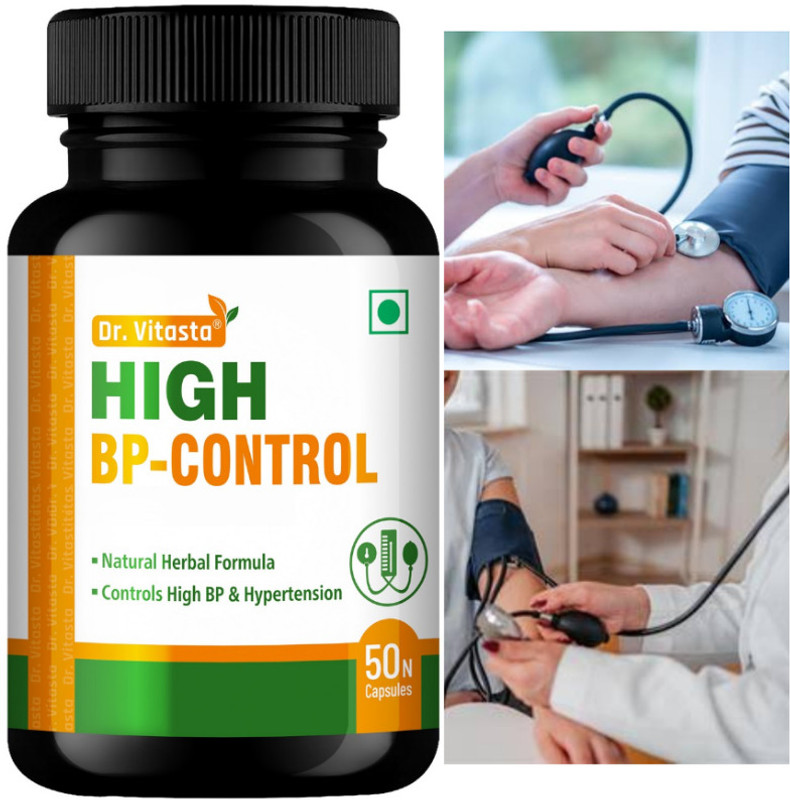 Dr Vitasta High Bp control Ayurvedic medicine for High-Blood Pressure and Hypertension(50 Capsules)